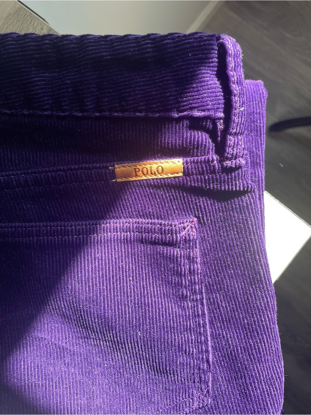 New without tag Polo by Ralph Lauren corduroy straight leg purple jeans - Picture 8 of 8